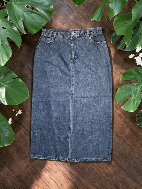 St. John's Bay Dresses & Skirts - St. John's Bay Denim Midi Skirt - Dark Blue